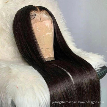 Cheap Straight Raw Indian Virgin Human Hair Hd Full Lace Front Wig Vendor Yeswigs Transparent Lace Closure Wig For Black Women